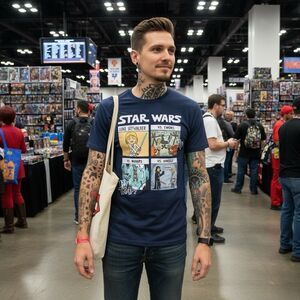 Star Wars Luke Skywalker vs Ewoks vs Wampa vs Himself T-Shirt Unisex Cute MEDIUM